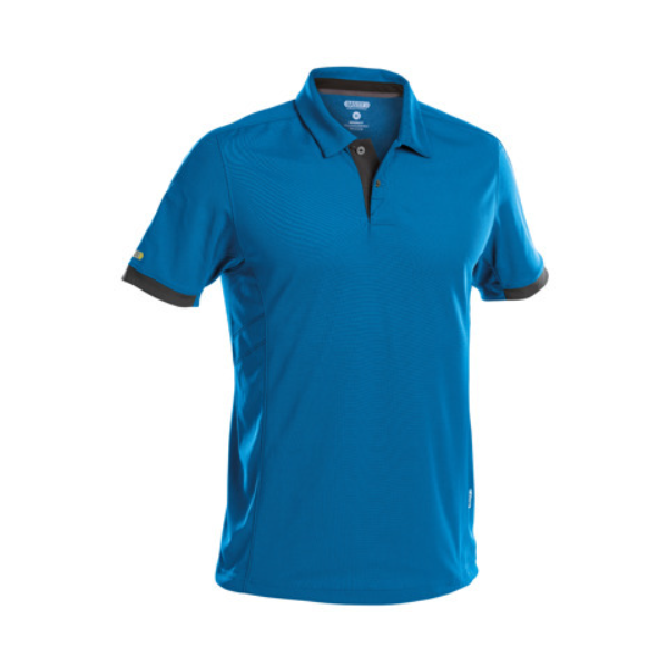 ABV DASSY TRAXION, Farbe 6846 AZURBLAU/ANTHRAZITGRAU, Größe M, Poloshirt, 100% Polyester, 216g/m²