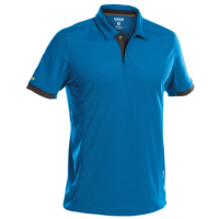 ABV DASSY TRAXION, Farbe 6846 AZURBLAU/ANTHRAZITGRAU, Größe M, Poloshirt, 100% Polyester, 216g/m²