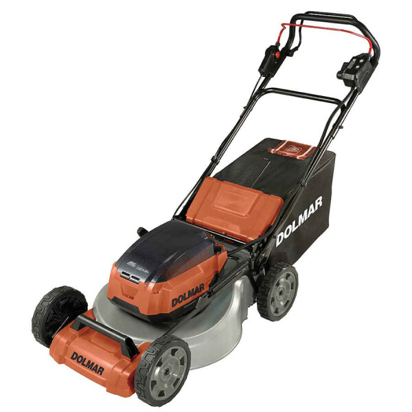 Dolmar AM3846Z Rasenmäher Akku, 2x18V, Schnittbreite 46cm, mit 4 Akku-Steckplätzen, 3 in 1: Mähen, Sammeln, Mulchen, Solomaschine inkl. Mulchkeil, 60l Fangkorb, mit Radantrieb, bis 1200qm, Ausstellungsstück