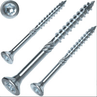 KST Spanplattenschraube mit Schneidkerbe und Fräsrippen, Senkkopf, A2, TG, TX25, 5,0 x35/24, Paket 500 Stück