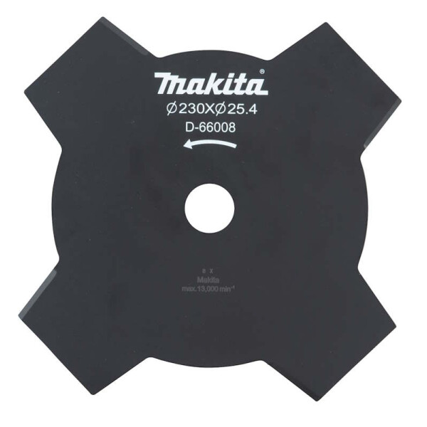 Makita D-66008 4-Zahn-Schlagmesser, Stahl, 230mmx25,4mm, passend für DUR368, DUR369, UR002, UR003, UR2300, UX01