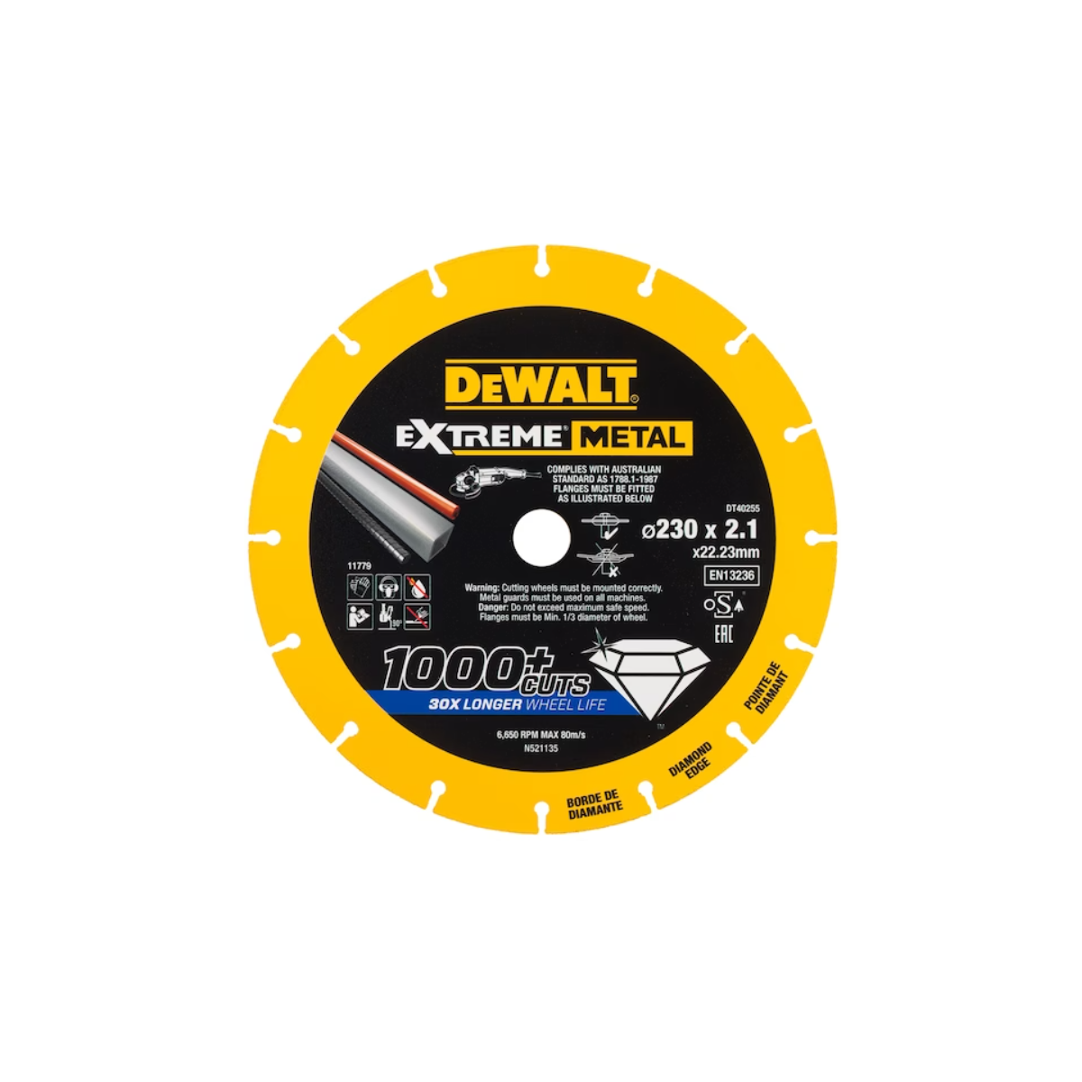 DeWALT EXTREM METAL Diamant-Trennscheibe DT40255-QZ,...