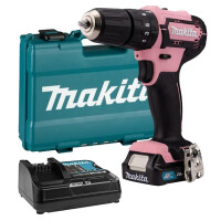 Makita HP333DSAP Akku-Schlagbohrschrauber Pink 12Vmax 30Nm, mit Akku BL1021B 12V 2Ah, Schnellladegerät DC10SB im Transportkoffer