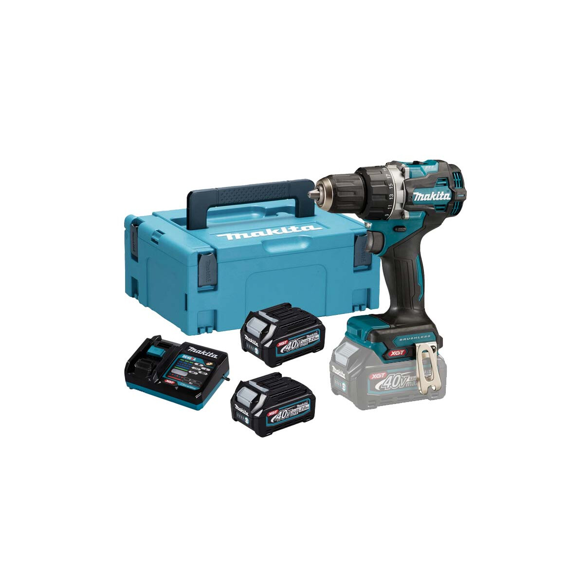 Makita DF002GA202 Akku-Bohrschrauber 40V max., 64Nm,...