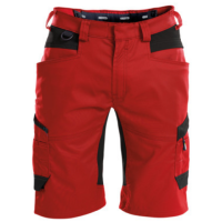 DASSY Axis, Farbe 6674 ROT/SCHWARZ, Größe 52, Arbeitsshorts mit 4-Wege-Stretch, 65% Polyester/35% Baumwolle, 245 g/m²