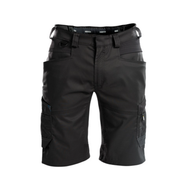 DASSY Axis, Farbe 0783 SCHWARZ, Größe 50, Arbeitsshorts mit 4-Wege-Stretch, 65% Polyester/35% Baumwolle, 245 g/m²