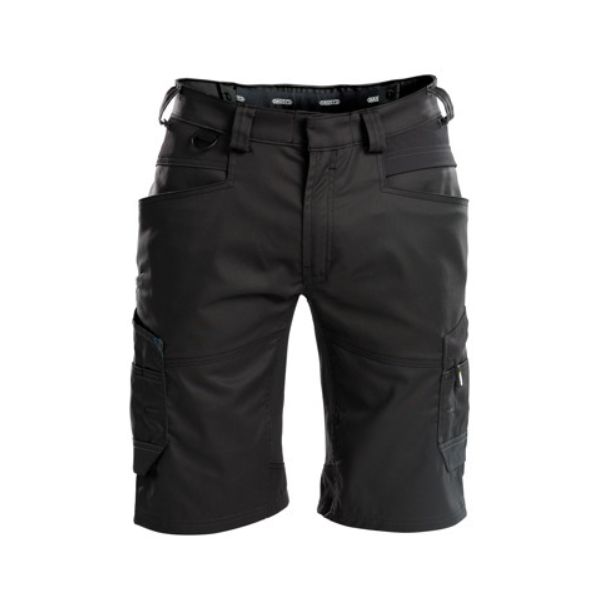 DASSY Axis, Farbe 0783 SCHWARZ, Größe 56, Arbeitsshorts mit 4-Wege-Stretch, 65% Polyester/35% Baumwolle, 245 g/m²
