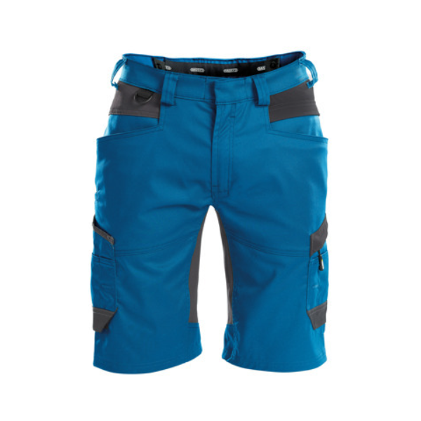 DASSY Axis, Farbe 6846 AZURBLAU/ANTHRAZITGRAU, Größe 50, Arbeitsshorts mit 4-Wege-Stretch, 65% Polyester/35% Baumwolle, 245 g/m²