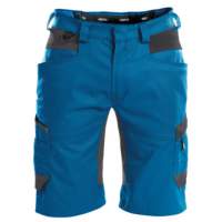 DASSY Axis, Farbe 6846 AZURBLAU/ANTHRAZITGRAU, Größe 56, Arbeitsshorts mit 4-Wege-Stretch, 65% Polyester/35% Baumwolle, 245 g/m²