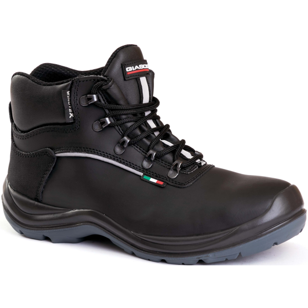 GIASCO KIEL S3 CI HI WR HRO, Sicherheitshalbschuh, Gr. 42, Farbe: schwarz, knöchelhoch, mit Membran, bis -17°C, wasserabweisendem Vollleder IDROTECH