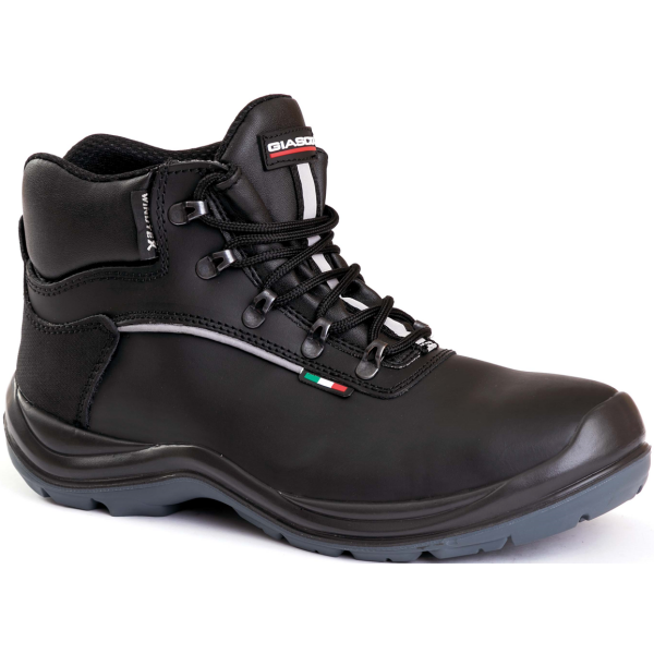 GIASCO KIEL S3 CI HI WR HRO, Sicherheitshalbschuh, Gr. 44, Farbe: schwarz, knöchelhoch, mit Membran, bis -17°C, wasserabweisendem Vollleder IDROTECH