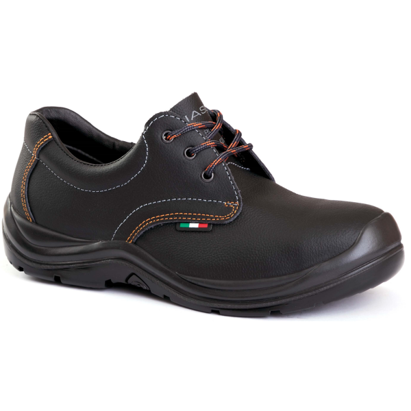 ABV GIASCO MOZART S3 SRC, Sicherheitshalbschuh, Gr. 41, Farbe: schwarz, halbhoch, WRU-wasserabweisendes Leder