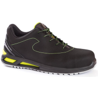 GIASCO FIJI S3 SRC ESD, Sicherheitshalbschuh, Gr. 46, Farbe:schwarz, halbhoch, WRU-wasserabweisendes kraftzfest beschichtetes Leder, komplett metallfrei, verstärkte Ferse
