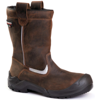 EOL GIASCO TITAN S3 CI SRC, Sicherheitsstiefel, Gr. 44, Farbe: braun, wadenhoch, gefettetes WRU-wasserabweisendes Vollleder, mit Membran, komplett metallfrei, bis -17°C