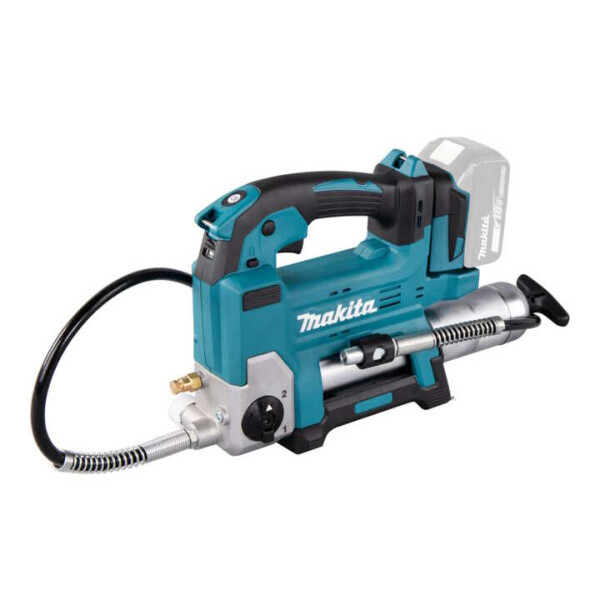 Makita DGP180Z Akku Fettpresse, Auspressdruck max. 690bar, mit 1,2m Schlauch, 2 Auspressgeschwindigkeiten, Solomaschine