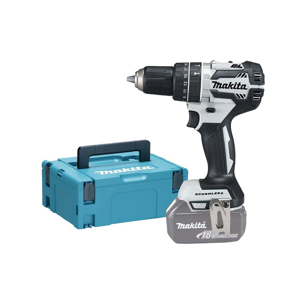 Makita DHP484ZWJ Akku-Schlagbohrschrauber, 18V, 54Nm,...