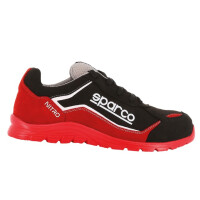 sparco Sicherheitshalbschuh Nitro S3 black red, halbhoch, SW 12, Farbe: schwarz-rot, Größe 41, Microfaser-Leder-Klima-Obermaterial, SRC, öl- und benzinresistent, hitzeresistent bis 120°C