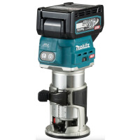 Makita RT001GZ10 Akku-Multifunktionsfräse  40V max., 35mm max. Frästiefe, 6/8mm Werkzeugaufnahme, Kanten-, Ober- und Winkelfräsenmodul, Sologerät im Makpac Gr. 4