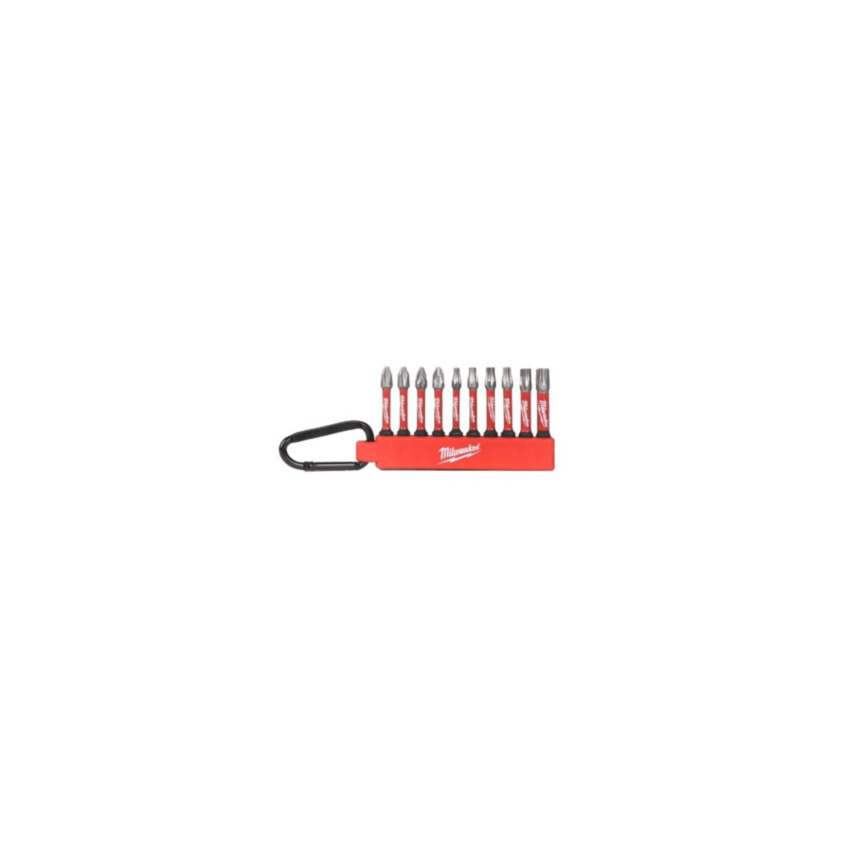 MILWAUKEE Shockwave Bit-Set m. Karabiner 10-tlg.