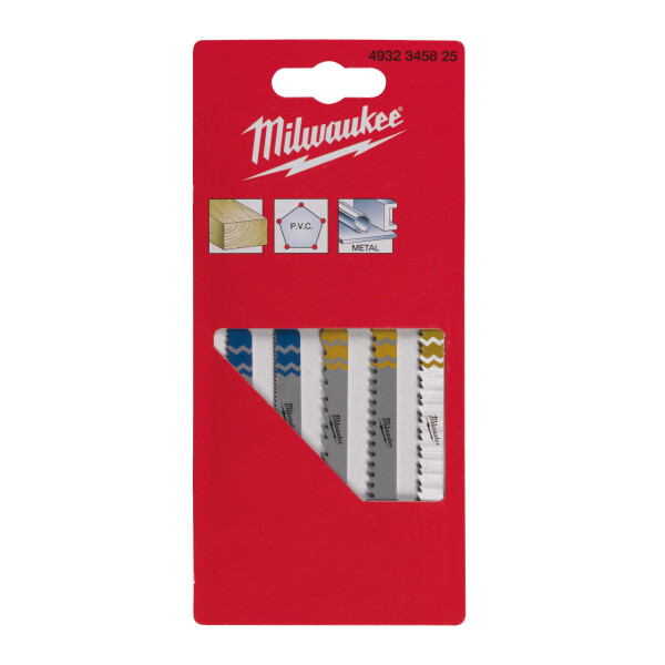 MILWAUKEE Stichsägeblatt Set 5-teilig, für Holz/Metall