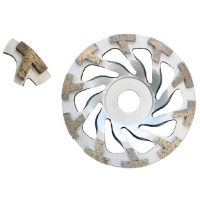 KST BETONKÖNIG Profi Diamant-Topfschleifer 125 x 22,2mm, doppelreihig, Segmenthöhe 5mm, T Segmentierung, Beton, Mauerwerk, Ziegel, Estrich, Fliesenkleber