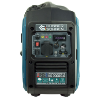 Könner & Söhnen LPG/Benzin-Inverter KS2000iGS, 2,5PS, 2KW, 230V, Viertakt - LPG/Benzinmotor, Handanlasser