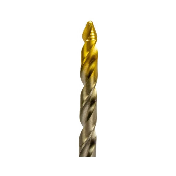 ABV HSS-GK TORNADO DRILL Spiralbohrer, 4,0 mm, DIN338, mit Stufenspitze Typ N, profilgeschliffen, TIN-kopfbeschichtet, 3-Kantschaft