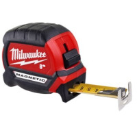 MILWAUKEE Premium-Bandmaß 8 m magnetisch, 27 mm breites Band