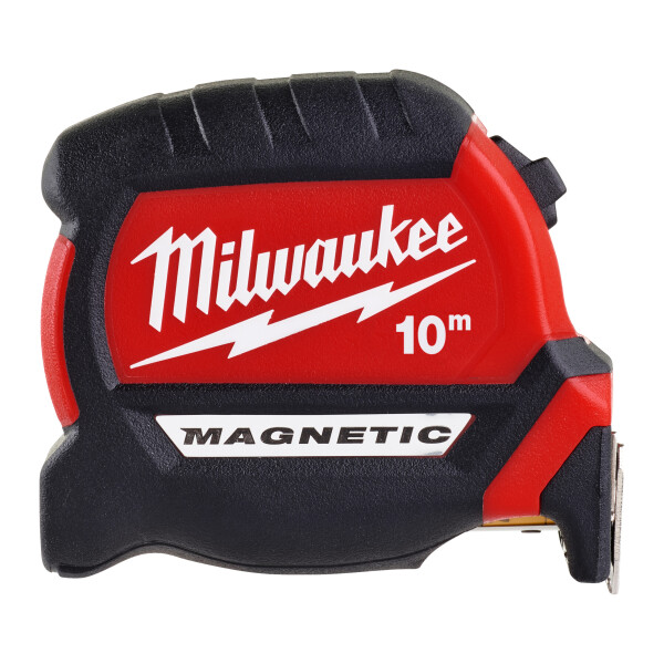 MILWAUKEE Premium-Bandmaß 10 m magnetisch, 27 mm breites Band