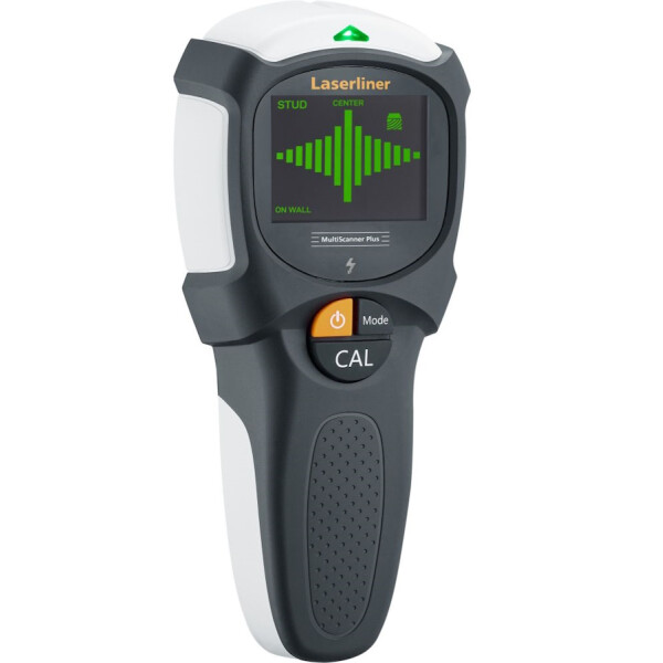 Laserliner MultiScanner Plus, elektronisches Ortungsgerät inkl. Tiefenanzeige, Ständerwerk (Holz, Metall), Metallortung (Stahl, Kupfer, Eisen), spannungs- und nicht spannungsführende Leitungen