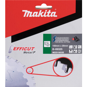 Makita B-69325, EFFICUT HM-Kreissägeblatt 150x1,1x20mm, 33 Zähne, Metall, für DCS553