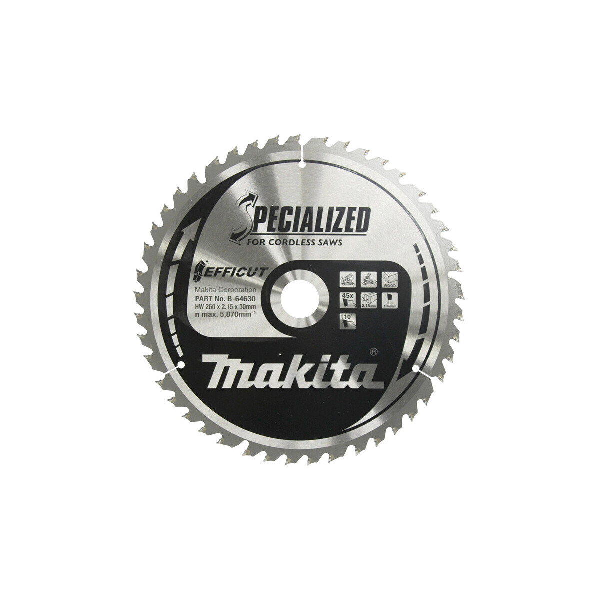 Makita B-64630, EFFICUT HM-Kreissägeblatt...