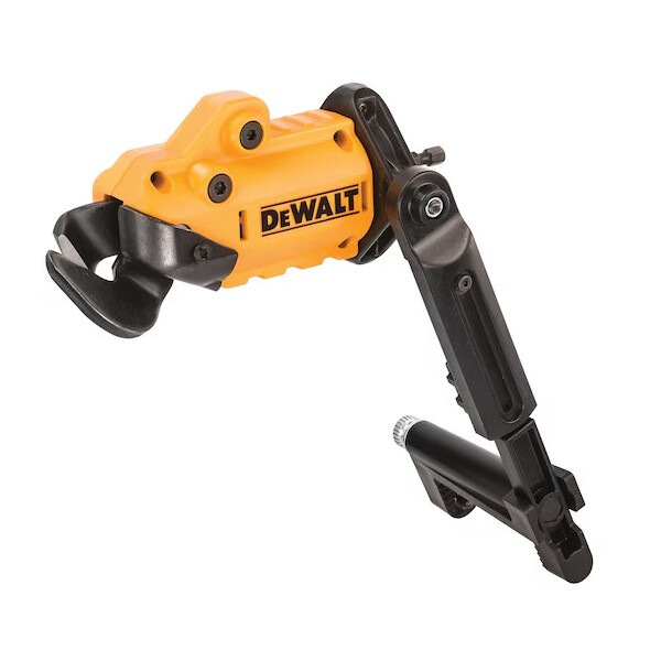 DeWALT Blechschere mit 1/4" Bitaufnahme, schlagfest 18GA, Schnitte bis 1,3mm in Metall, 360° drehbarer Kopf