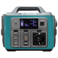 Könner & Söhnen tragbare Powerstation KS 300PS, 300W, Batteriekapazität 296Wh (20Ah, 14,8V), wiederaufladbare Li-Ion Batterie, Netzadapter 19V/3A, 3xDC12V/8A, 2x5V/2,4A
