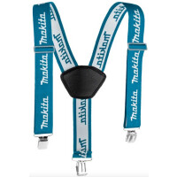 Makita E-05402 Hosenträger mit Clips, blau/weiß, 1300 x 740 mm, Polyester, gepolstertes Rückenpad, Makita Logo