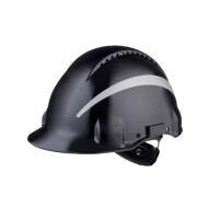 3M™ G3000NUV-SV-R Schutzhelm, schwarz, Ratsche, Kunststoffschweißband Reflex