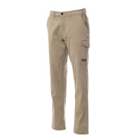PAYPER WORKER STRETCH Arbeitshose, kaki, Gr. M, ganzjährige Unisex-Stretchhose mit seitlichem Gummizug, 98% Baumwolle, 2% Elastan, 300g/m²