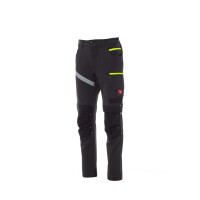 PAYPER NEXT 4W Arbeitshose, anthrazit/schwarz, Gr. 54, ganzjährige 4-Wege-Stretch-Unisex-Hose mit seitlichem Gummizug, Kniepolstertasche, 90% Nylon, 10% Elastan, 260g/m²