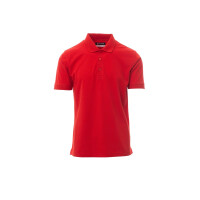 PAYPER VENICE PRO Poloshirt, rot, Gr. L, kurzärmelig, Knopfleiste Ton-in-Ton, Piquet, 52% recyceltes Polyester, 48% Baumwolle, 210g/m²