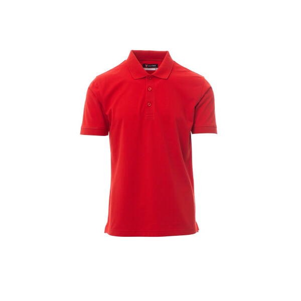 PAYPER VENICE PRO Poloshirt, rot, Gr. XXL, kurzärmelig, Knopfleiste Ton-in-Ton, Piquet, 52% recyceltes Polyester, 48% Baumwolle, 210g/m²