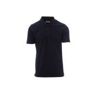 PAYPER VENICE PRO Poloshirt, marineblau, Gr. L, kurzärmelig, Knopfleiste Ton-in-Ton, Piquet, 52% recyceltes Polyester, 48% Baumwolle, 210g/m²