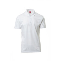 PAYPER AMALFI Poloshirt, weiß, Gr. M, kurzärmelig, Knopleiste Ton-in-Ton, Jersey, 100% Baumwolle, 175g/m²