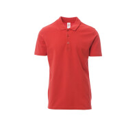 PAYPER AMALFI Poloshirt, rot, Gr. L, kurzärmelig, Knopleiste Ton-in-Ton, Jersey, 100% Baumwolle, 175g/m²