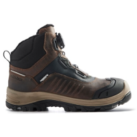 BLAKLÄDER STORM S3 SRC HRO WR CI, Wintersicherheitsstiefel, Gr. 40, Farbe: braun/schwarz, knöchelhoch, wasserdicht, robust, hochwertiges Leder mit Fütter aus Wolle/Polyester, extra breite Passform