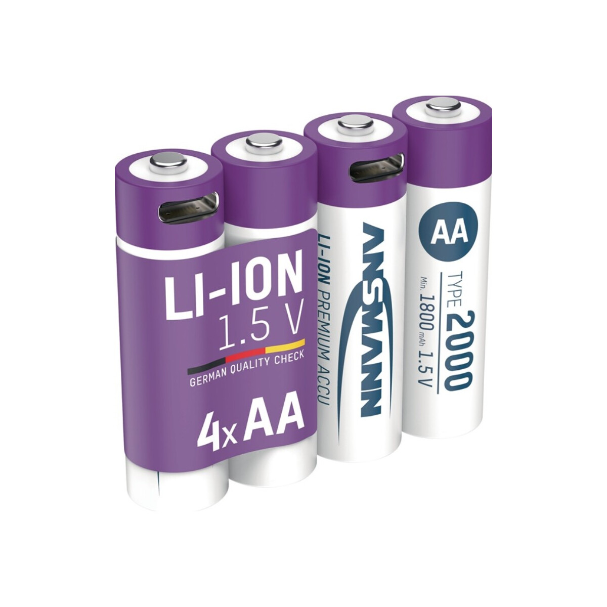 Li-Ion Akku 1,5 V 1800 mAh mit integriertem USB-C...