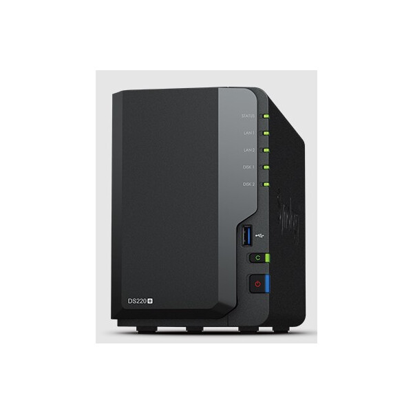 Synology DiskStation DS224+, Intel Celeron J4125, 2x RJ-45 1GbE LAN-Port,  2x USB 3.2 Gen 1-Port