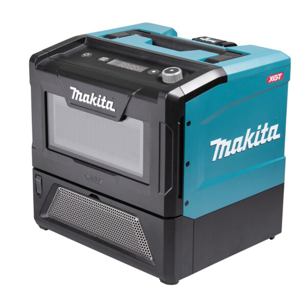 Makita MW001GZ Akku-Mikrowelle 40V max., 350W/500W, 8l Volumen, staub- und wassergeschützt