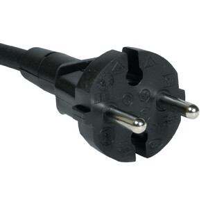 Anschlussleitung H07RN-F 2x1,5mm² 5m Konturenstecker schwarz WEINGÄRTNER ehem. 4000873821