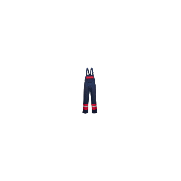 Portwest FR57 Bizflame Plus Latzhose Größe L, Farbe marine,99% Baumwolle, 1% Kohlefaser 350g