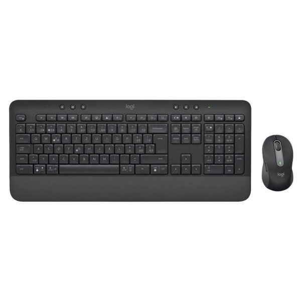 Logitech Signature MK650 Combo for Business, komfortables Tastatur-Maus-Set, kabellos, grafit